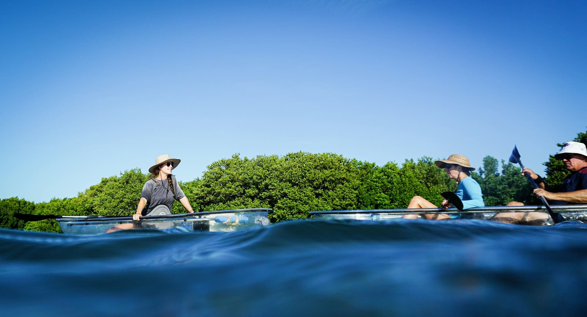 group kayaking