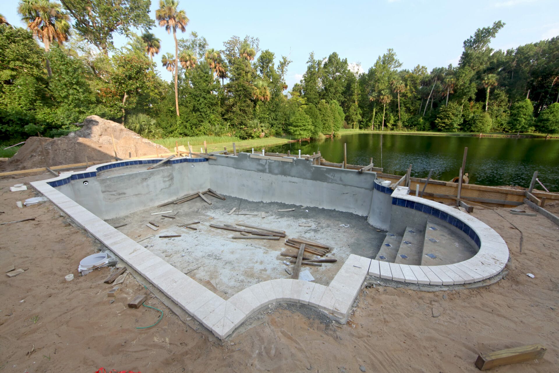 pool under construction